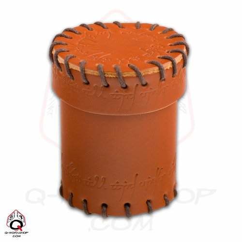 CUBILETE DADOS Q-WORKSHOP BROWN ELVEN LEATHER CUP