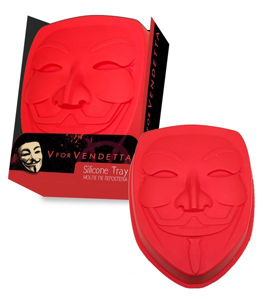 V DE VENDETTA MASCARA MOLDE PARA HORNO SILICONA LOGO