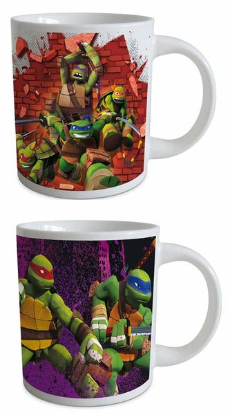 TORTUGAS NINJA TAZA PARED ROTA O LUCHA