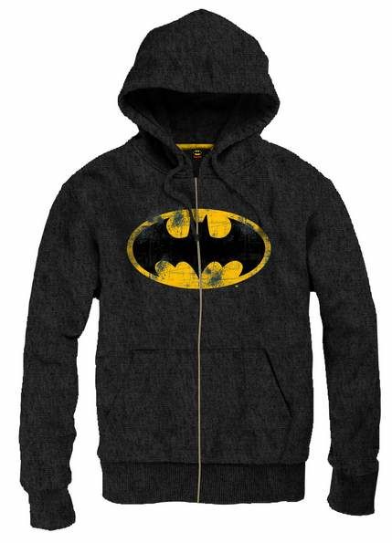 BATMAN SUDADERA CAPUCHA CON CREMALLERA GRUNGE LOGO M