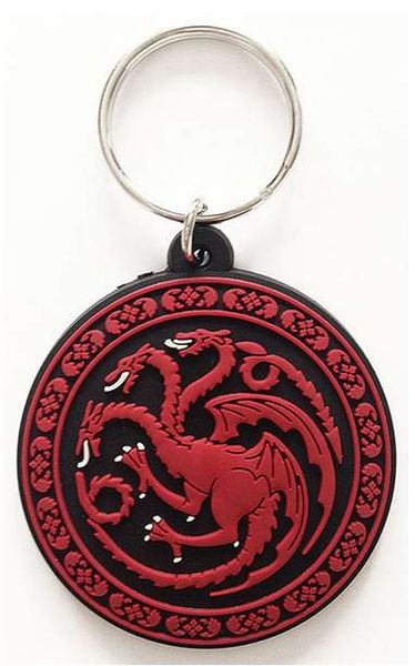 JUEGO DE TRONOS LLAVERO CAUCHO TARGARYEN 6CM