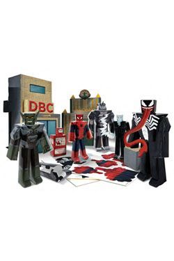 ULTIMATE SPIDERMAN FIGURAS PAPERCRAFT BATTLE AT OSCORP DELUXE PACK