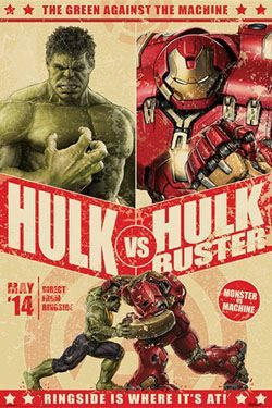 LOS VENGADORES LA ERA DE ULTRON POSTER 61 X 91 CM HULK VS HULKBUSTER