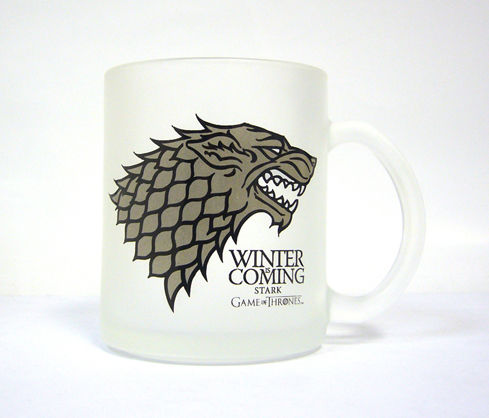 JUEGO DE TRONOS TAZA VIDRIO TRANSLUCIDA STARK