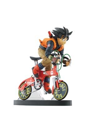 DRAGON BALL FIGURA 14 CM SON GOKU VER. 2.5 BICICLETA DESKTOP REAL MCCOY