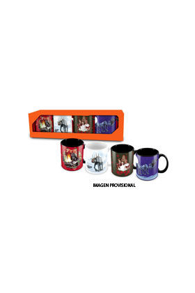 STAR WARS SET 4 MINI TAZAS CAFE NAVIDAD CERAMICA