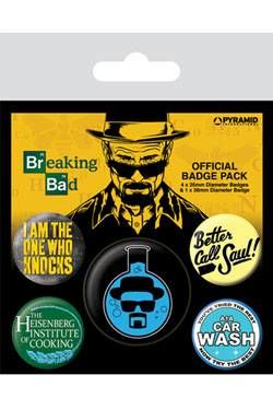 BREAKING BAD PACK 5 CHAPAS HEISENBERG FLASK