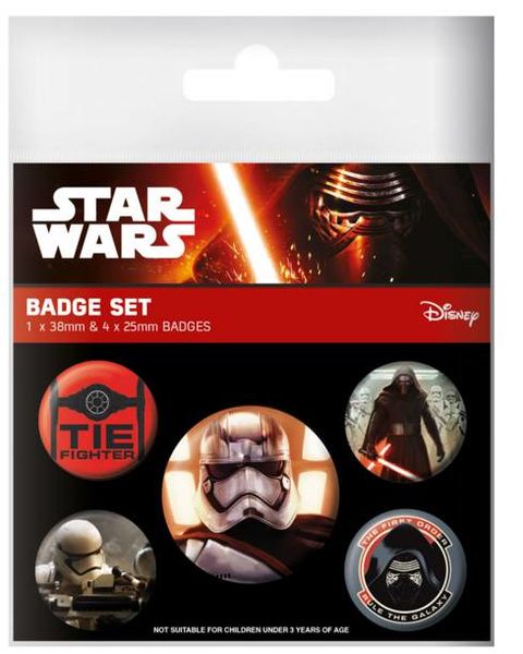 STAR WARS EPISODIO VII PACK 5 CHAPAS RESISTANCE