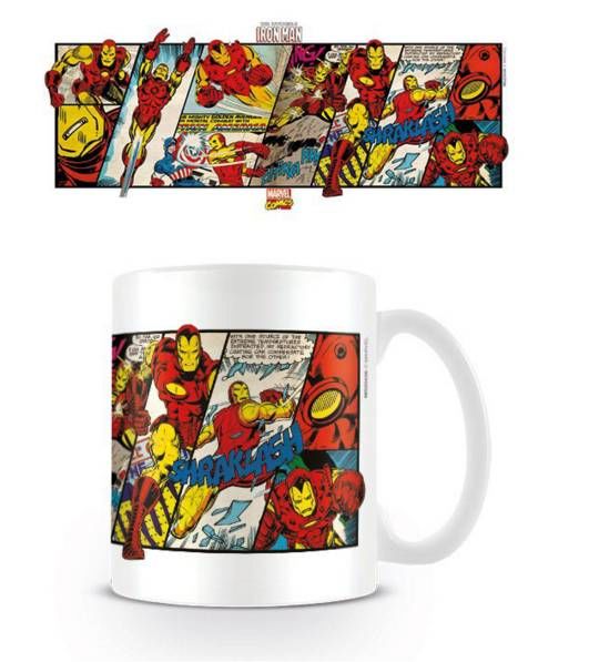 IRON MAN TAZA CERAMICA PANELS MARVEL