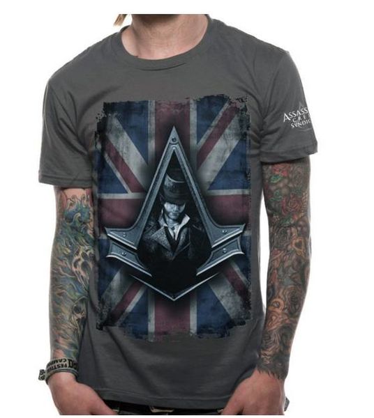 ASSASSINS CREED SYNDICATE CAMISETA FLAG CHARCOAL T-M