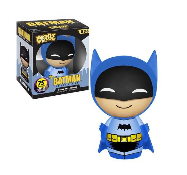 BATMAN FIG 8 CM VINYL SUGAR DORBZ 75TH ANNIVERSARY BLUE RAINBOW