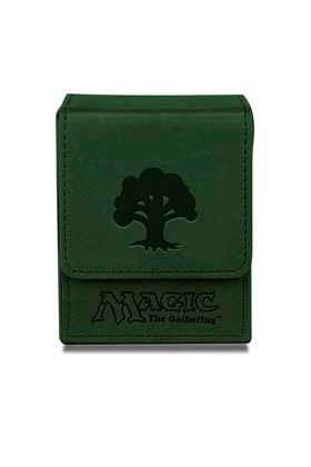 MAGIC MANA FLIP TOP DECK BOX - GREEN (VERDE) TACTO PIEL - CIERRE MAGNETICO