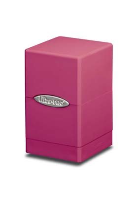 SATIN TOWER DECK BOX -BRIGHT PINK (ROSA BRILLANTE)