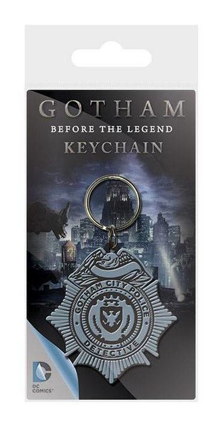 GOTHAM LLAVERO CAUCHO 6 CM GCPD BADGE