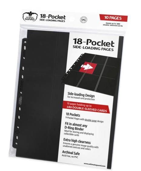 ULTIMATE GUARD 18-POCKET PAGES SIDE-LOADING NEGRO (10)