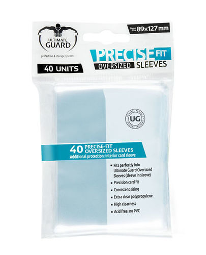 Ultimate Guard Precise-Fit Sleeves Fundas de Cartas tamaño Oversized Transparente (40)