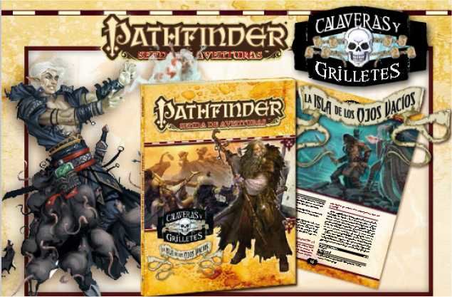 Portada de PATHFINDER JDR CALAVERAS Y GRILLETES 4: LA ISLA DE LOS OJOS VACIOS
