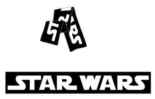 STAR WARS BUFANDA NEGRA LOGO