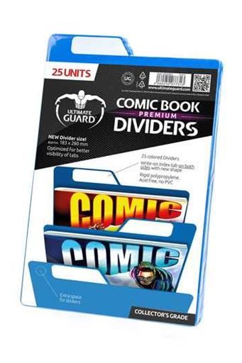 ULTIMATE GUARD COMIC BAGS SEPARADORES PARA COMIC AZUL (25)