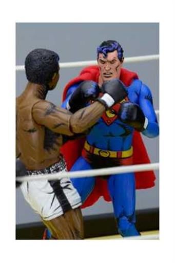 Portada de SUPERMAN VS MUHAMMAD ALI PACK 2 FIGURAS 18 CM
