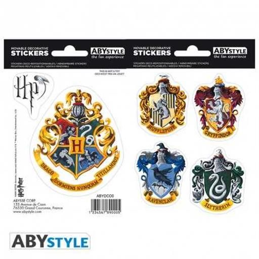 Portada de HARRY POTTER STICKERS 16 x 11 CM HOGWARTS HOUSES