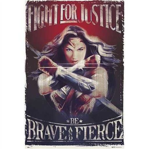 POSTER WONDER WOMAN FIGHT FOR JUSTICE 61 x 91 CM