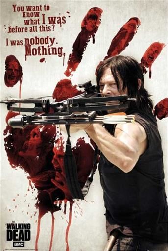 POSTER THE WALKING DEAD BLOODY HAND DARYL 61 X 91 CM
