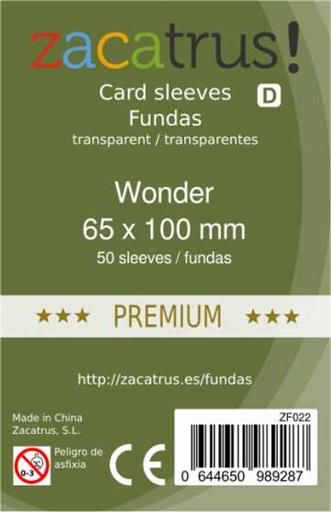 FUNDAS ZACATRUS WONDER PREMIUM 65 MM X 100 MM (50)