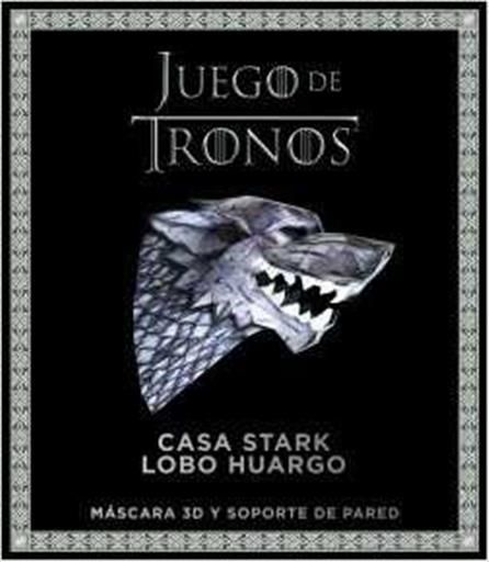 JUEGO DE TRONOS. CASA STARK: LOBO HUARGO MASCARA 3D Y SOPORTE DE PARED