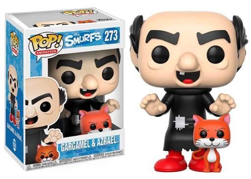 LOS PITUFOS FIGURA 9 CM GARGAMEL & AZRAEL VINYL POP!