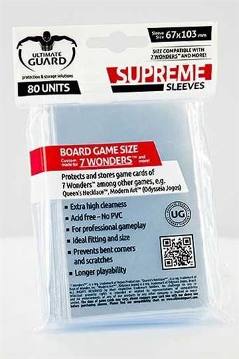 ULTIMATE GUARD SUPREME SLEEVES FUNDAS CARTAS JUEGO 7 WONDERS (80)