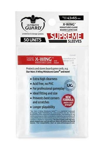 ULTIMATE GUARD SUPREME SLEEVES FUNDAS CARTAS JUEGO X-WING (50)