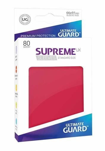 ULTIMATE GUARD SUPREME UX FUNDAS CARTAS TAMAO ESTANDAR ROJO (80)