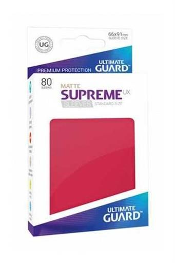 ULTIMATE GUARD SUPREME UX FUNDAS CARTAS TAMAO ESTANDAR ROJO MATE (80)