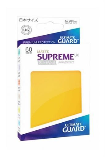 ULTIMATE GUARD SUPREME UX FUNDAS CARTAS TAMAO JAPONES AMARILLO MATE 60