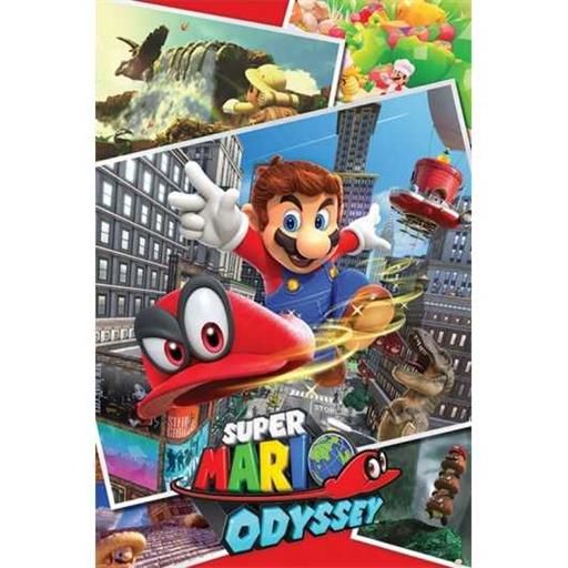 POSTER SUPER MARIO ODYSSEY COLLAGE 61 X 91 CM