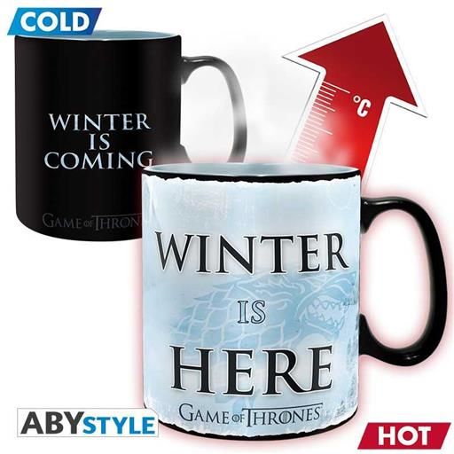 JUEGO DE TRONOS TAZA 460 ML SENSITIVA AL CALOR WINTER IS HERE