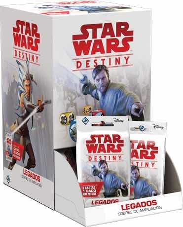 STAR WARS DESTINY. LEGADOS. SOBRES DE AMPLIACION (DISPLAY 36 UNIDADES)