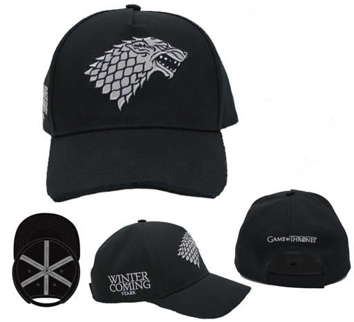 JUEGO DE TRONOS GORRA NEGRA LOGO STARK