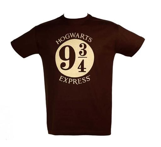 HARRY POTTER CAMISETA MARRON CHICO LOGO 9-3/4 T-XXL