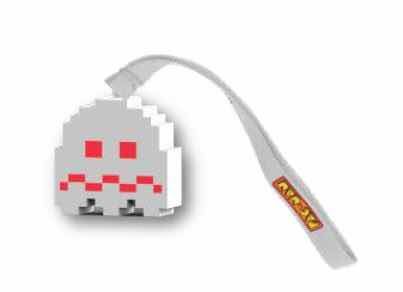 FANTASMA BLANCO ASUSTADO LAMPARA LED 6.5 CM CON CORREA PAC-MAN