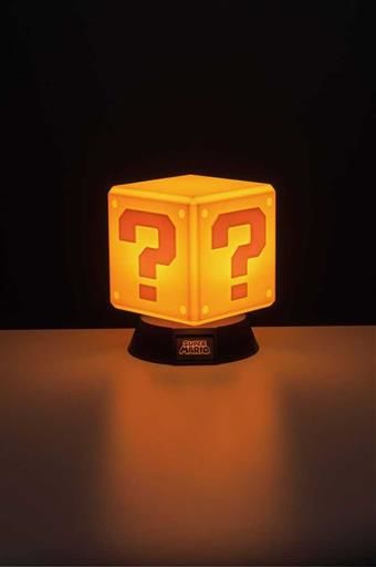 SUPER MARIO LAMPARA 3D QUESTION BLOCK 10 CM