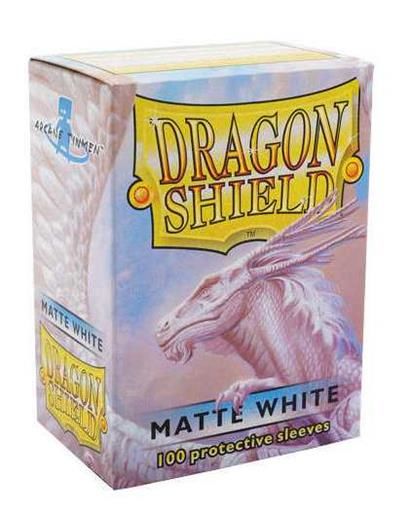 FUNDAS CARTAS DRAGON SHIELD ESTANDAR MATTE-BLANCO (100)