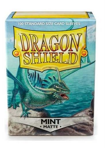 FUNDAS CARTAS DRAGON SHIELD ESTANDAR MATTE-MINT (100)