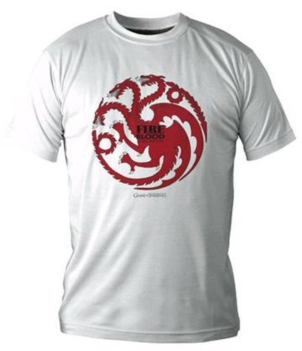 JUEGO DE TRONOS TARGARYEN CAMISETA BLANCA CHICO T-XL