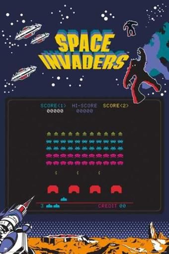 POSTER SPACE INVADERS SCREEN 61 X 91 CM