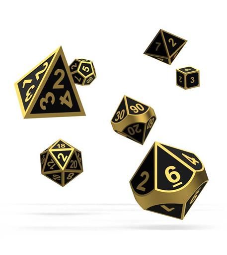 OAKIE DOAKIE DADOS RPG SET DE 7 METAL ALCHEMY GOLD