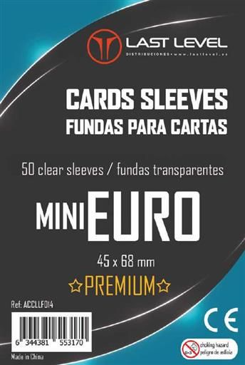 FUNDAS LAST LEVEL MINI EURO PREMIUM 45MM X 68MM (50)
