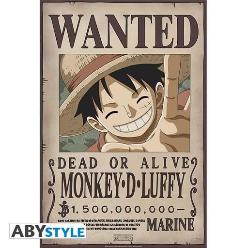 POSTER ONE PIECE WANTED LUFFY NEW 2 52 x 35 CM