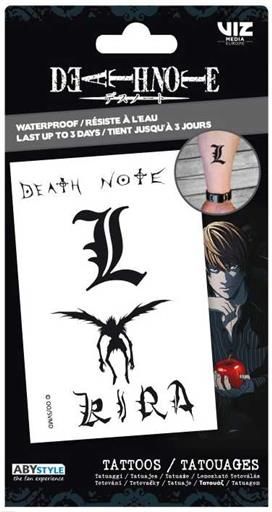 DEATH NOTE TATTOOS 15 X 10 CM